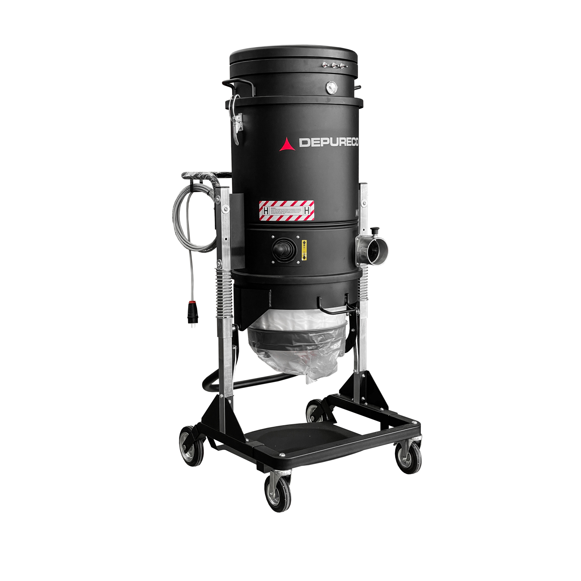 DUPURECO, Industrial Vac, 336 Cfm, Manual Shaker, Longopac, Vacuum Style Dry, Capacity 10 Gal, Model# M100-LP
